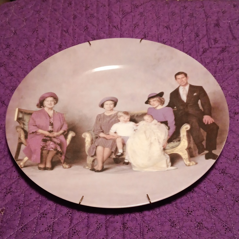 FENTON China, Straffordshire, Four Generations  wall plate, ready to hang